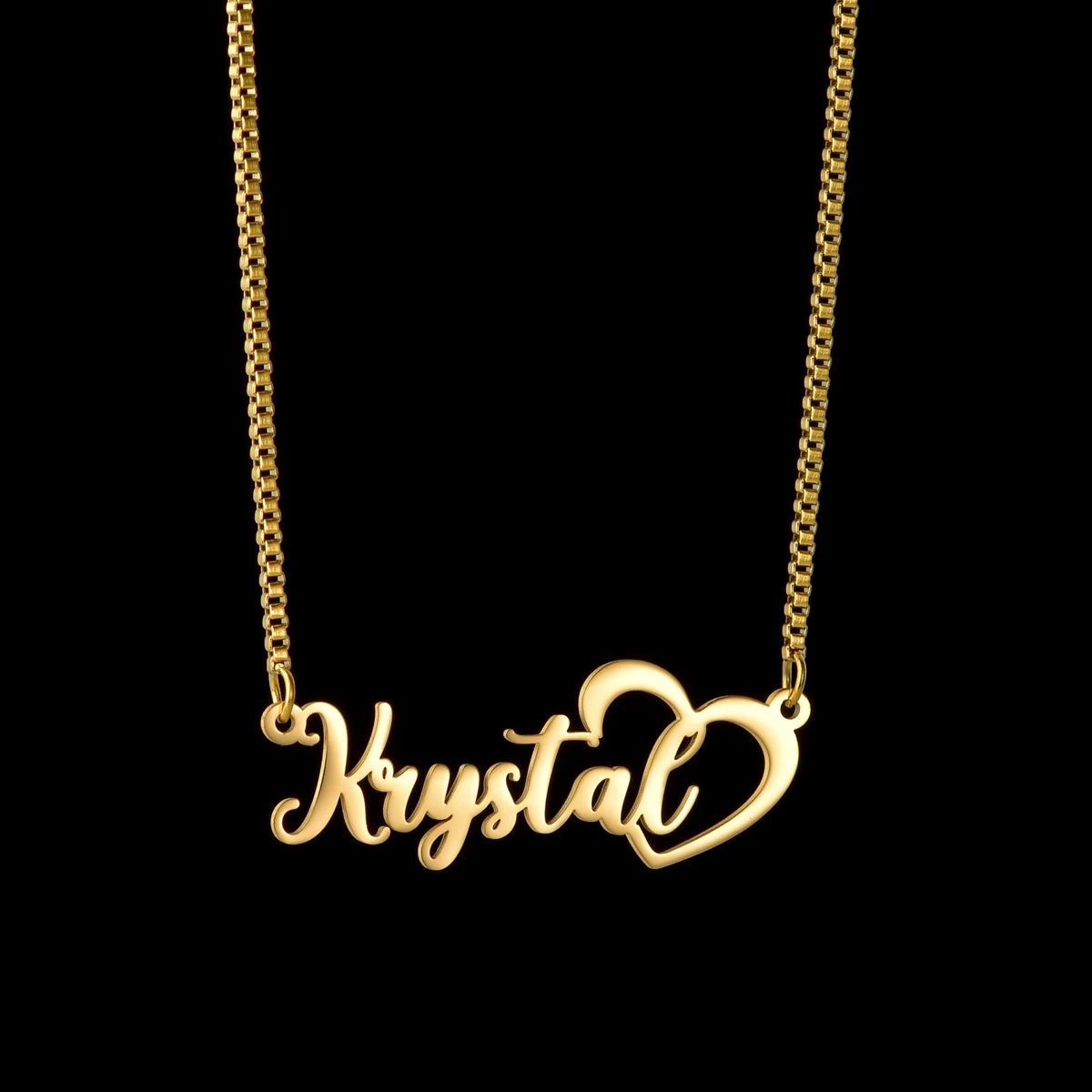 Custom name necklaces personalized heart butterfly