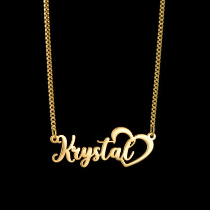 Custom name necklaces personalized heart butterfly