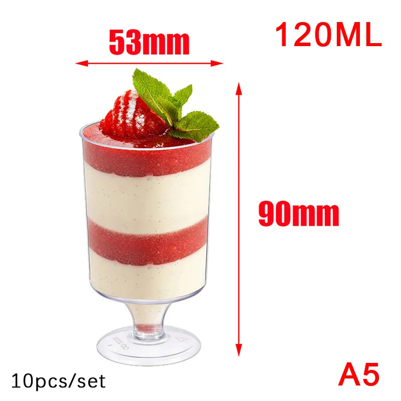 Mini disposable plastic cups 5/10pc