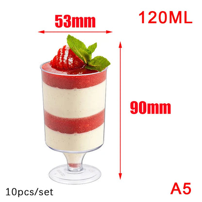 Mini disposable plastic cups 5/10pc
