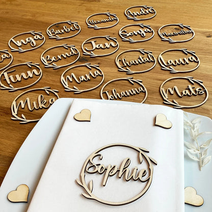 Custom name wooden baptism decoration 1Pc