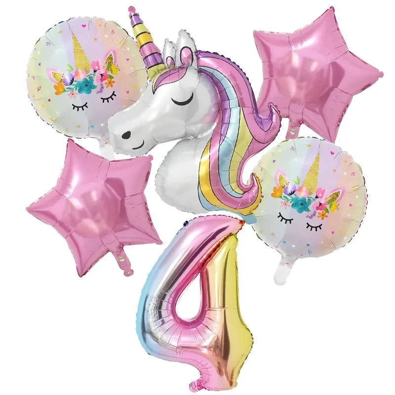 Rainbow Unicorn Balloon 32 inch 1Set