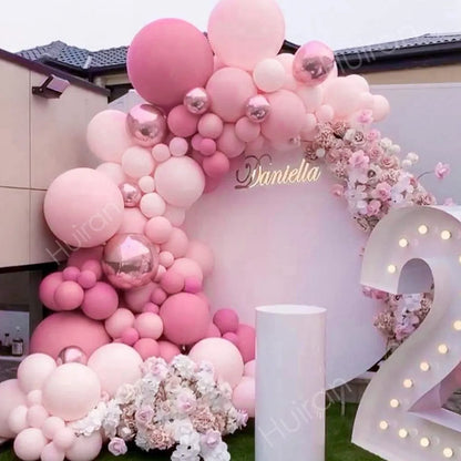 Pink balloon garland arch kit