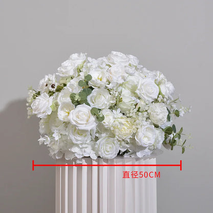 Tabel silk flowers for wedding decoration