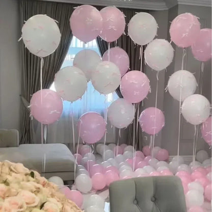 Balloon Wih Ribbon12 Inch 5pcs