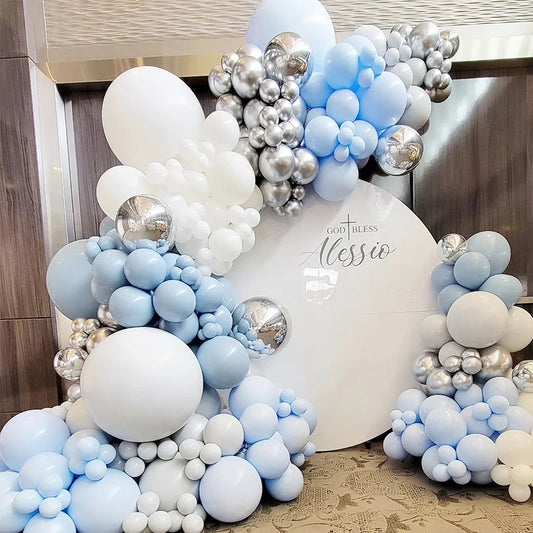 Light blue balloons arch kit