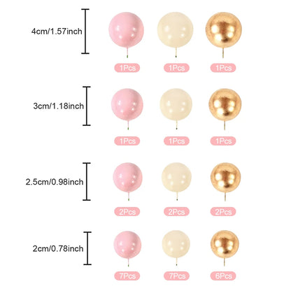Balls for cake toppers decoration 32Pcs/set