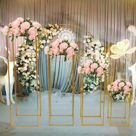 Gold metal flower stand 4 PCS