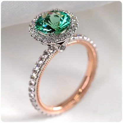 Zaitina green Zirconia crystal ring