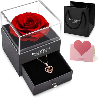 Flower love necklace box