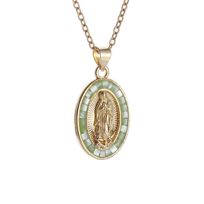 Catholic virgin Mary pendant necklace