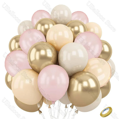 White Sand Latex Balloons 10Inch / 40Pcs