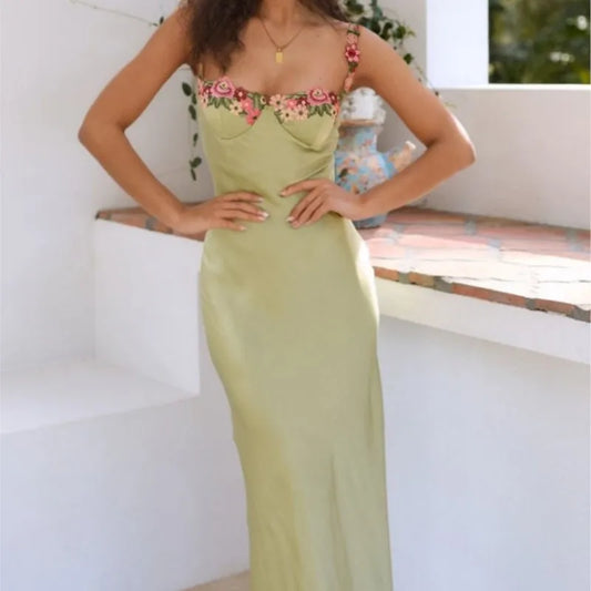 Juli Lace Satin Dress