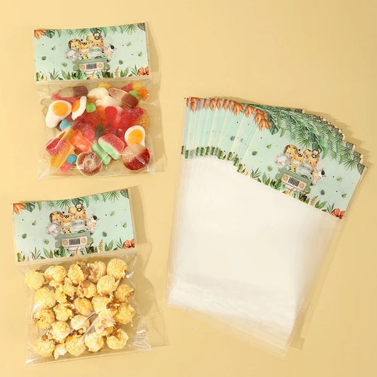 Jungle Animal Plastic  Candy bags Self-Adhesive 30/50pcs