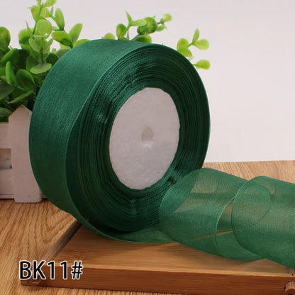 Dark purple Organza ribbons 45Meters/lot