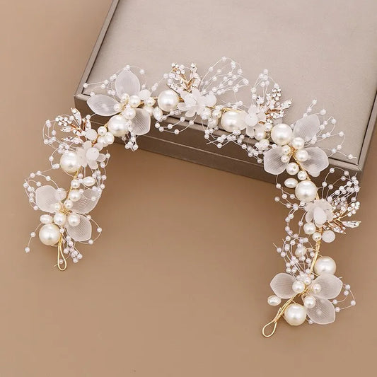 Hair Tiara  Crystal & Pearl