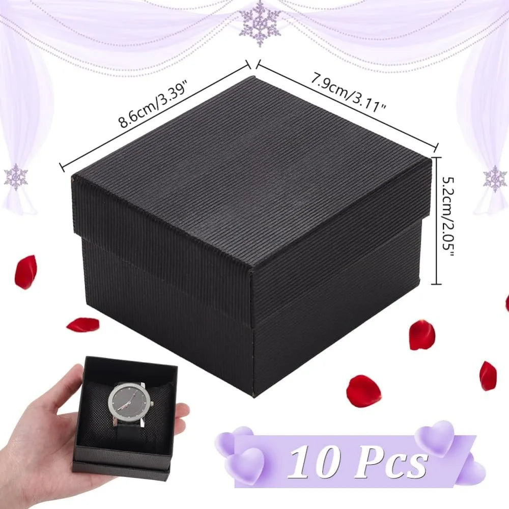 10 Pcs Black single watch box 3.4 x3x2