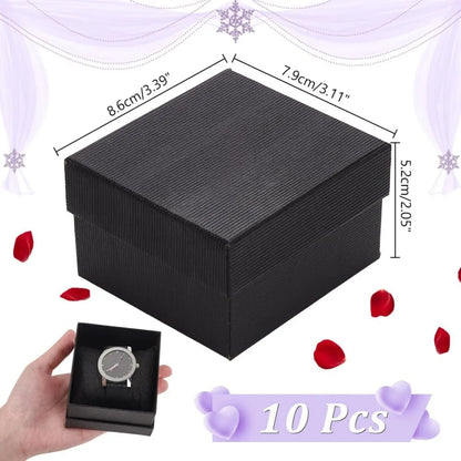 10 Pcs Black single watch box 3.4 x3x2