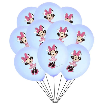 10/30PCS Minnie Mouse 12in Latex Balloons