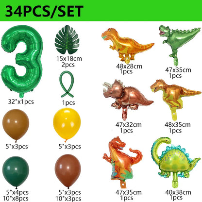 Dinosaur Balloons  34Pcs