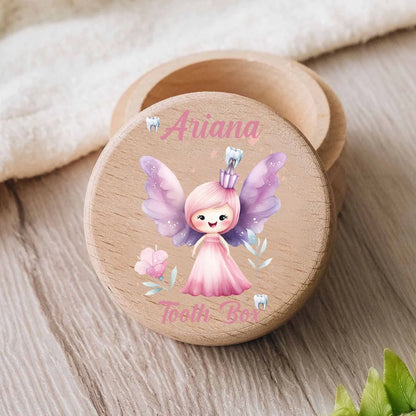 Custom name box for milk Teeth storage collect Keepsake , Baby shower