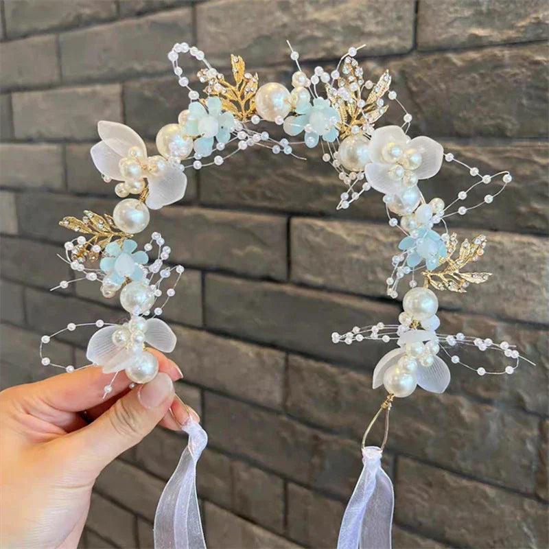 ELsa Flower Crystal Head Diadem