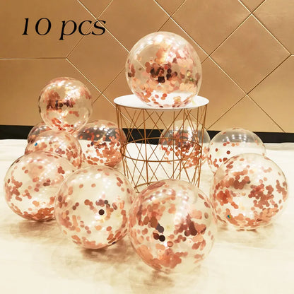 10/20PCS Star Confetti Latex Balloons