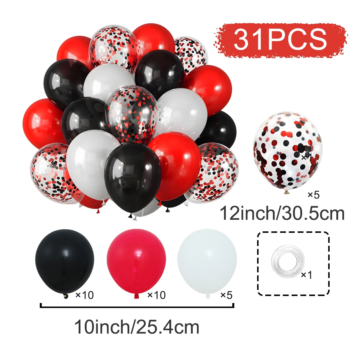 Balloons Pearl Latex 31/36/37/51/101Pcs