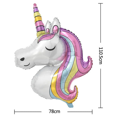Rainbow Unicorn Balloon 32 inch 1Set