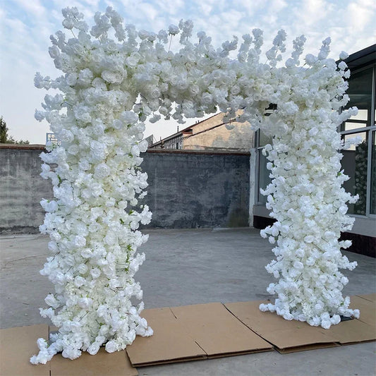 White Cherry blossom row runner flower