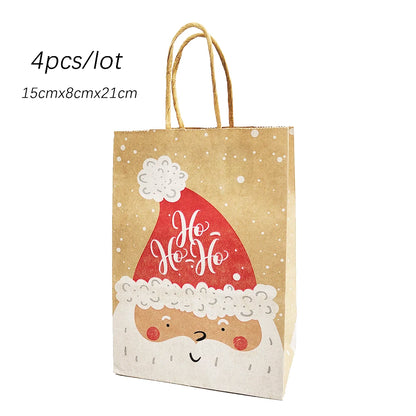 4pcs Christmas Paper Gift Bagsba