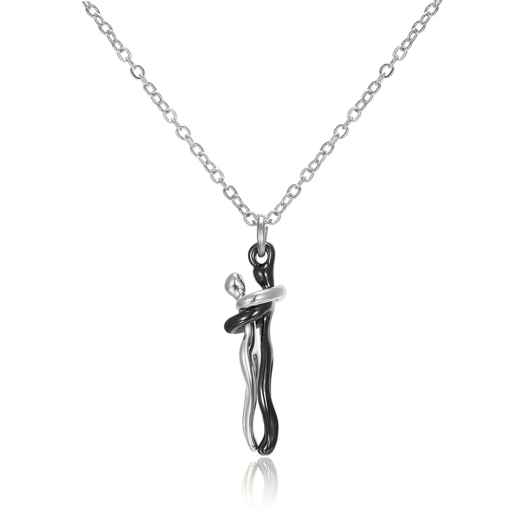 Hugging chain for lovers necklace