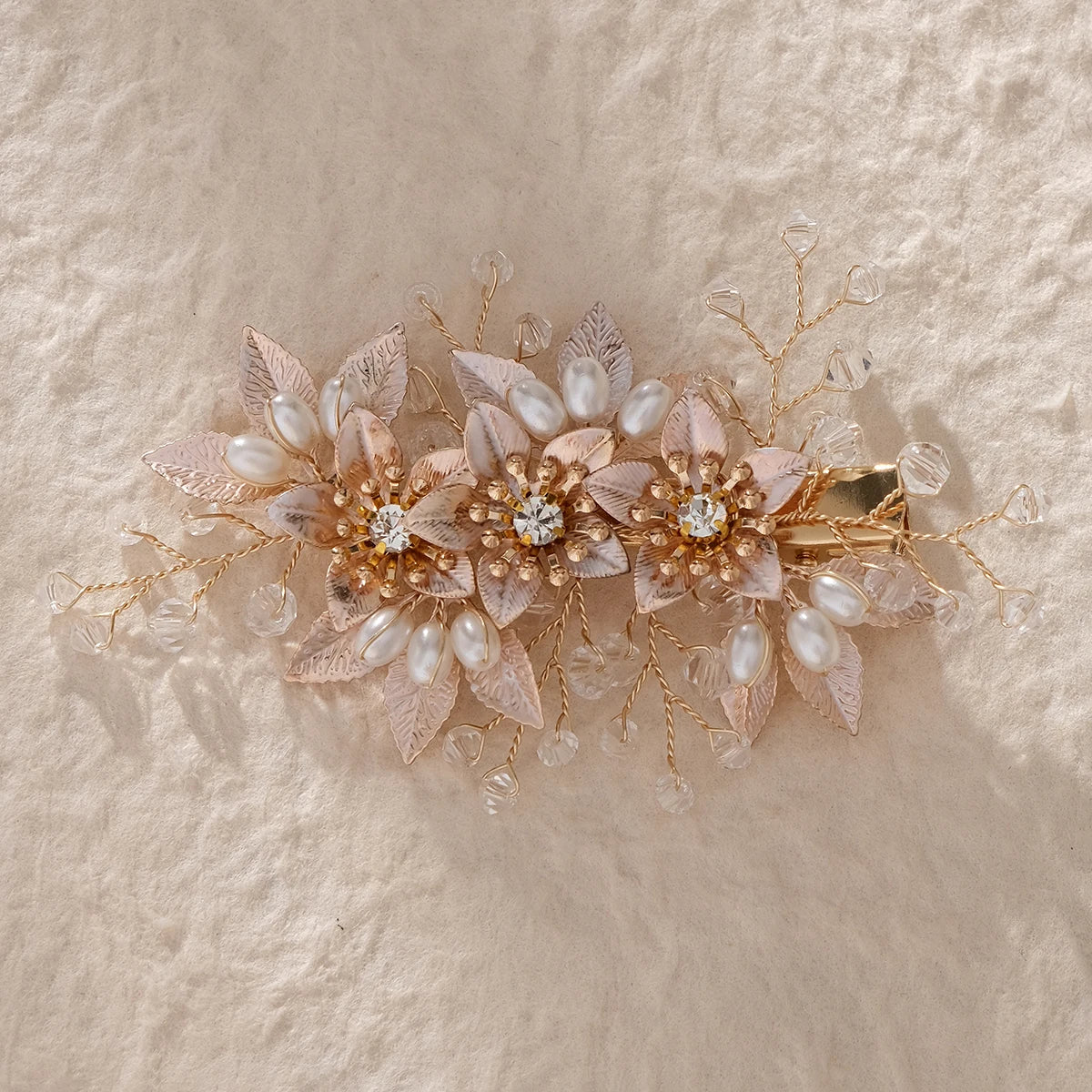 Pearl Flower Clip Silver