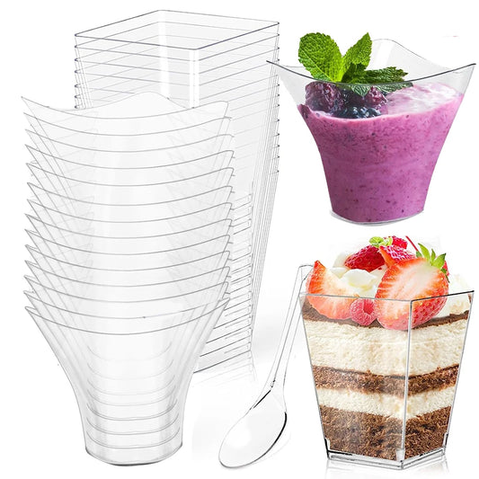 Disposable plastic dessert cup 60/100ml