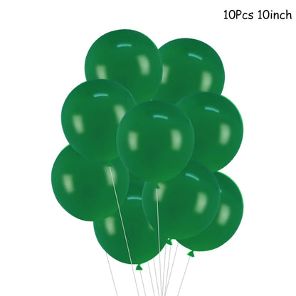 Jungle party green latex balloons