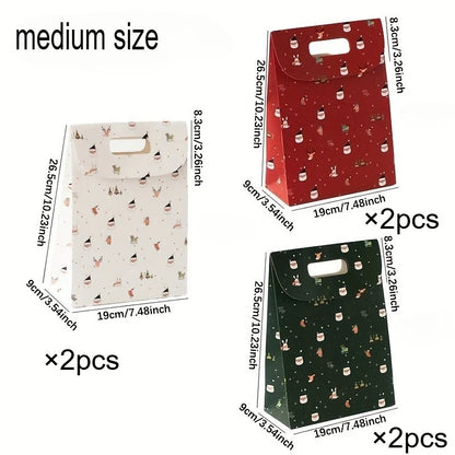6/12pcs Festive Christmas Bags