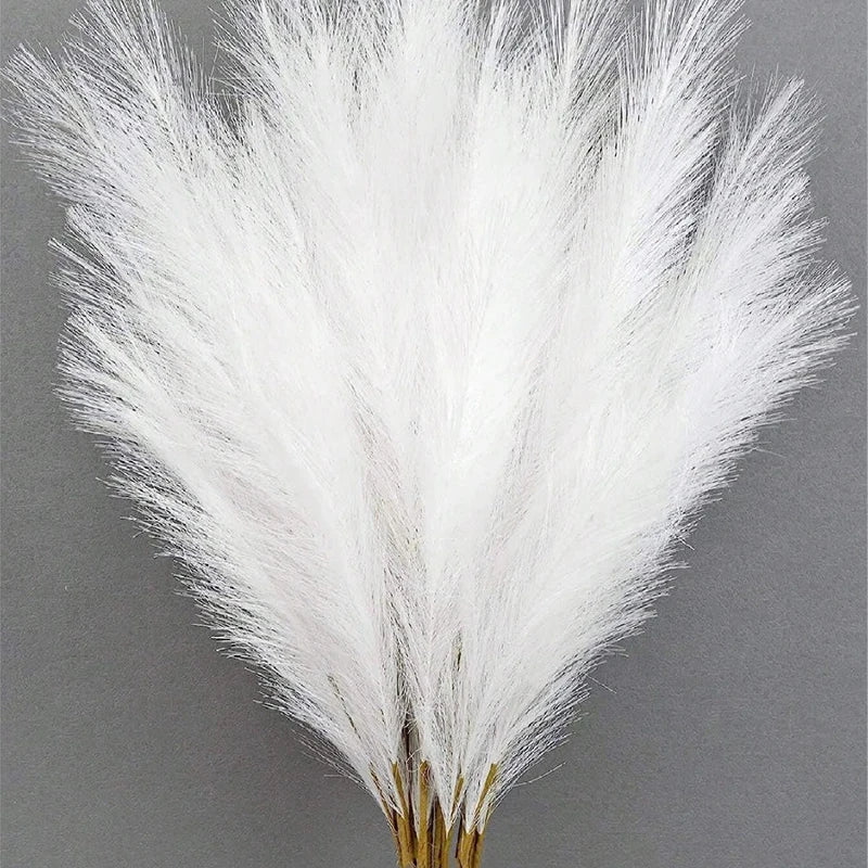 Majestic White Faux Pampas Grass 10PCS/Bag 55CM