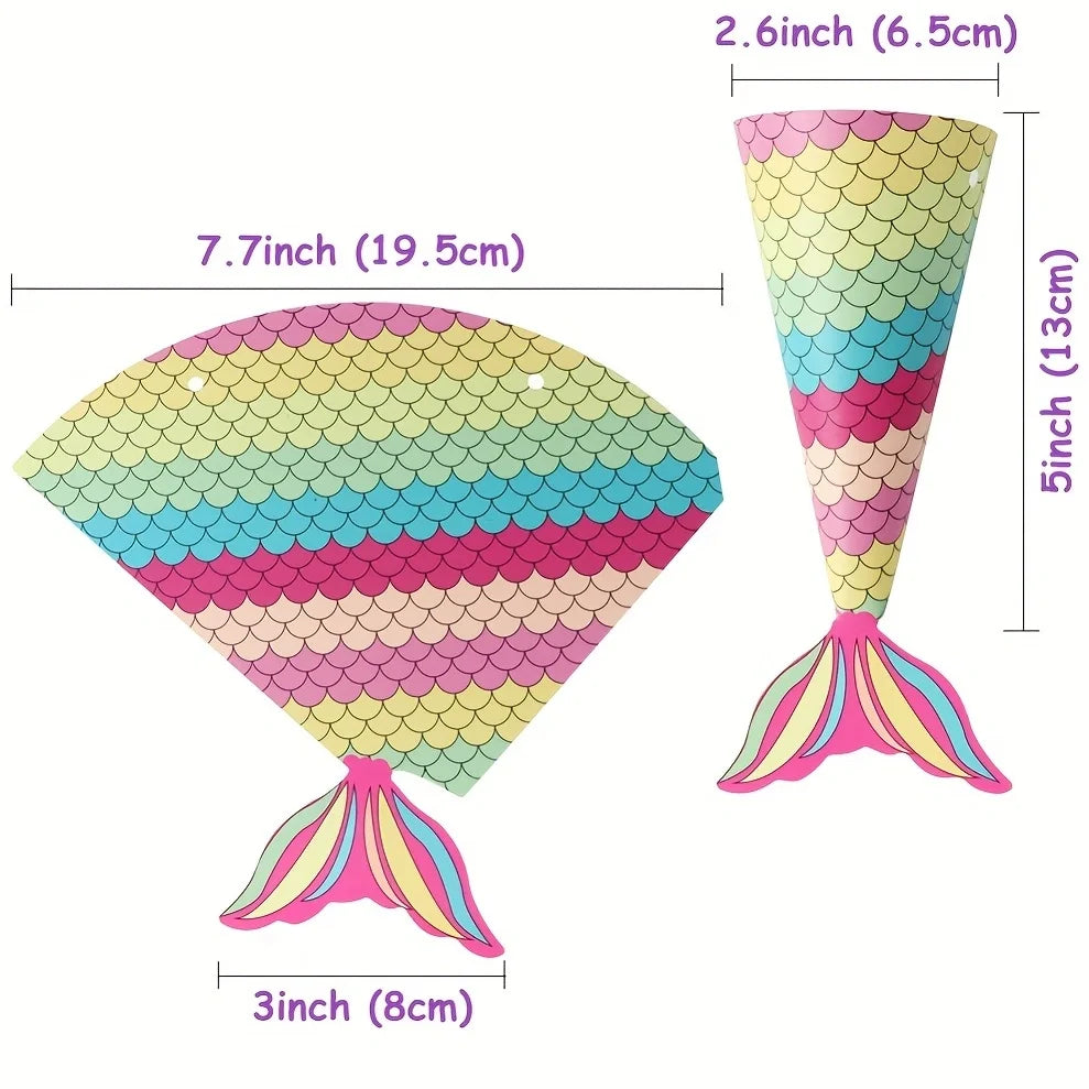 Mermaid Paper Candy box 12pcs