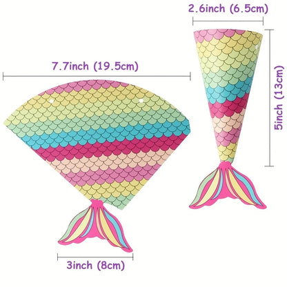 Mermaid Paper Candy box 12pcs