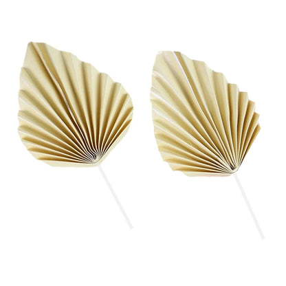 Paper Palm fan cake topper leaf 2Pcs
