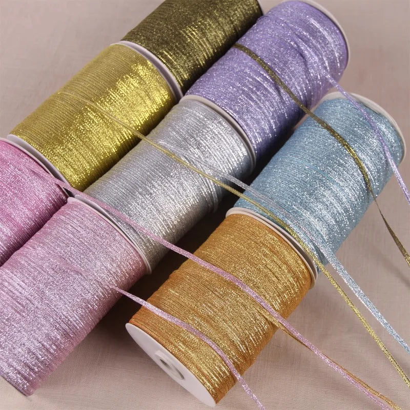 Glitter Silk Satin Ribbon Decoration 10meters 3mm