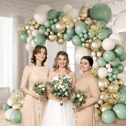 Green & Gold Balloon Arch Kit