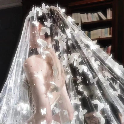 Bride veil bow pearl  without combs