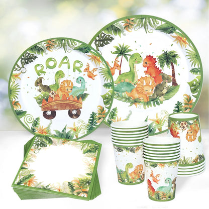 Dinosaur disposable tablecloth party decoration