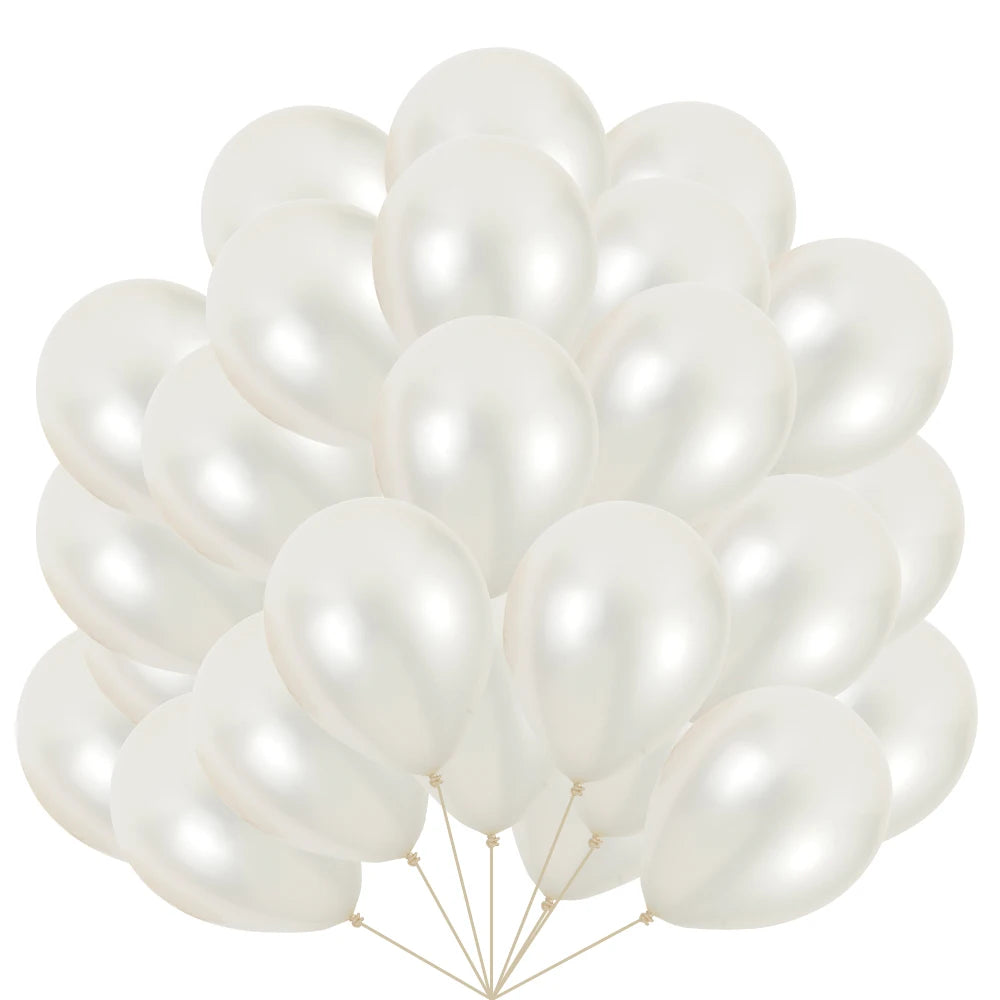 White Pearl Balloons  5/10/12inch