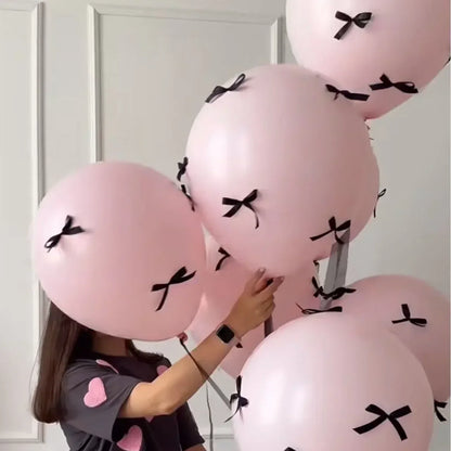 Balloon Wih Ribbon12 Inch 5pcs