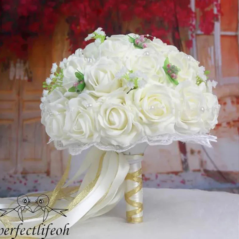 Burgundy wedding bouquet