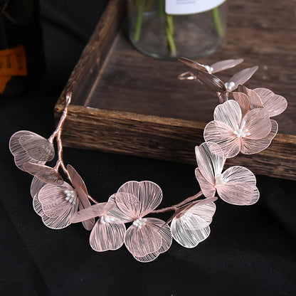 Flower hair jewelry Pearl Crystal