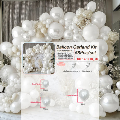 Pearl white,balloon arch Kit