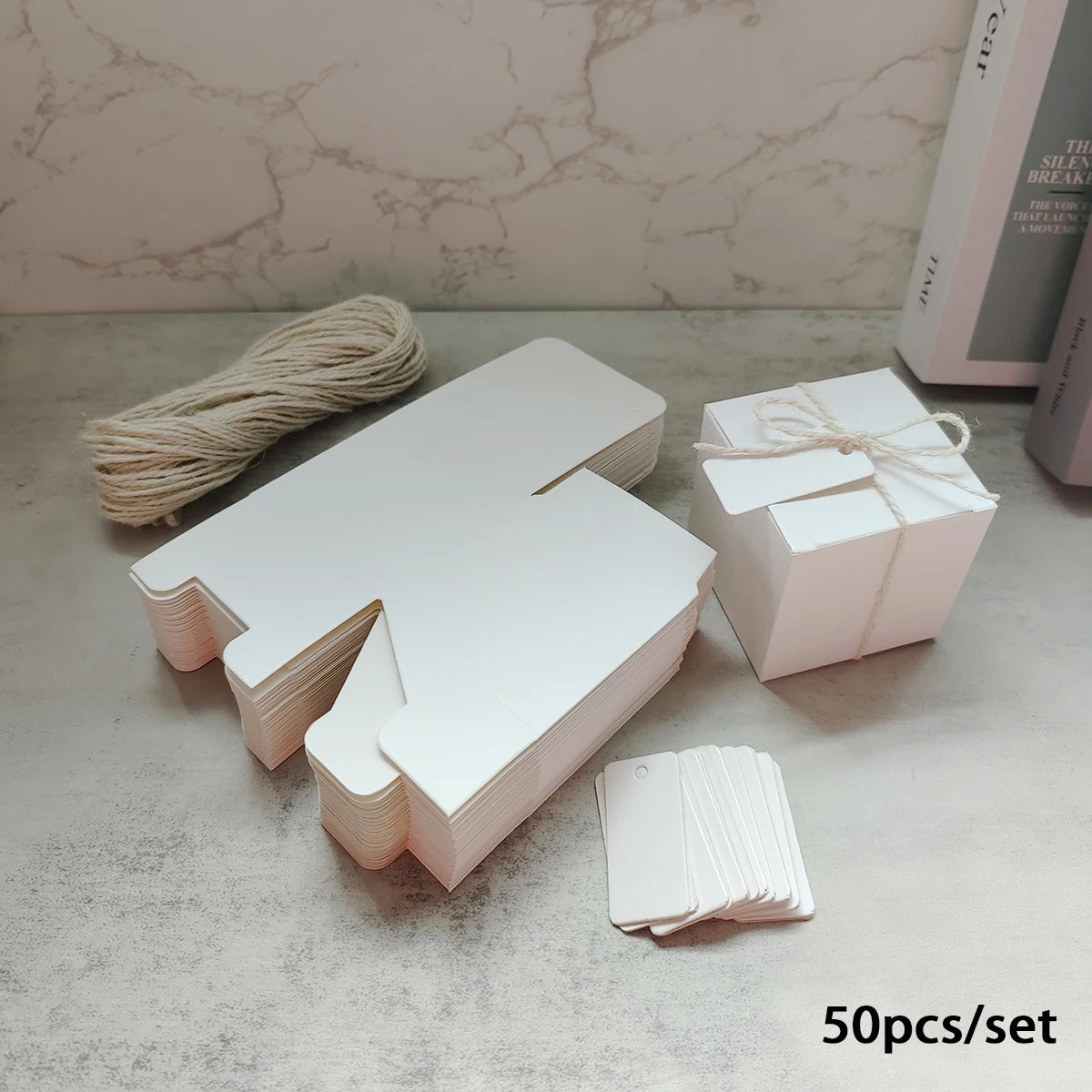 Candy gift box packaging Square kraft 10/50pcs